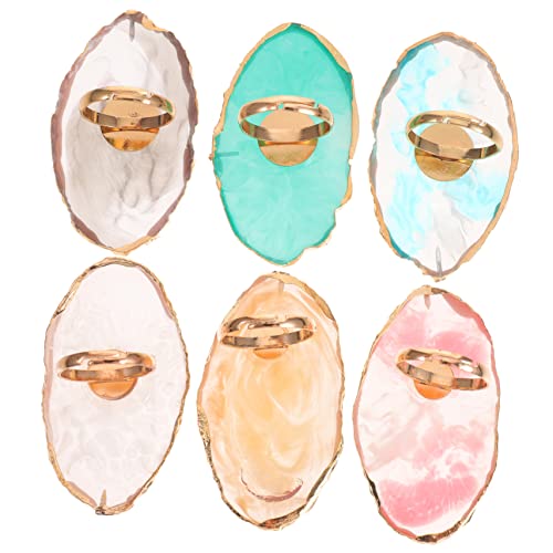 SHERCHPRY 6 Stück Teiliges Mischpalette für Nail Art Praktische Ring Nagelkunst Werkzeuge aus Robustem Harz Sicher und Einfach Anwendung zum von Nagellackfarben für Kreative Designs SHERCHPRY 6 Stück Teiliges Mischpalette für Nail Art Praktische Ring Nagelkunst Werkzeuge aus Robustem Harz Sicher und Einfach Anwendung zum von Nagellackfarben für Kreative Designs von SHERCHPRY