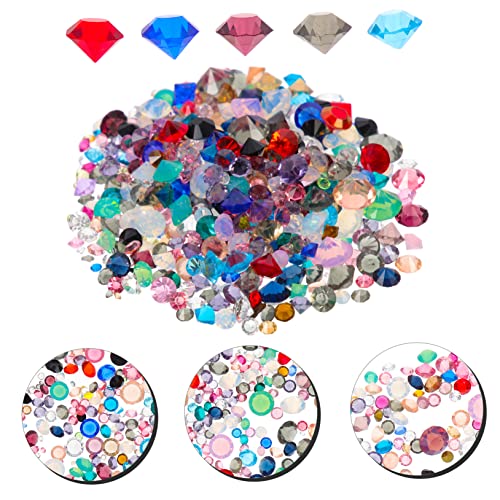 SHERCHPRY Bunte Glasstraßsteine Nail Art Runde DIY Nagel Schmuck Nagelverzierung für Nail Decorations und Bastelmaterial Leicht und Elegant für Smartphone Brillen Schuhe von SHERCHPRY