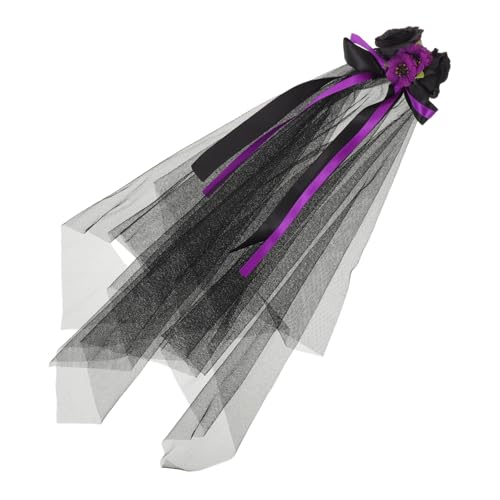 SHERCHPRY Dunkelgotisches Halloween Haaraccessoire mit Schwarzem Schleier und Schleife Mexikanischer Blütenkopfschmuck für Party Cosplay und Hexenkostüm Vielseitiger Kopfschmuck für SHERCHPRY Dunkelgotisches Halloween Haaraccessoire mit Schwarzem Schleier und Schleife Mexikanischer Blütenkopfschmuck für Party Cosplay und Hexenkostüm Vielseitiger Kopfschmuck für von SHERCHPRY