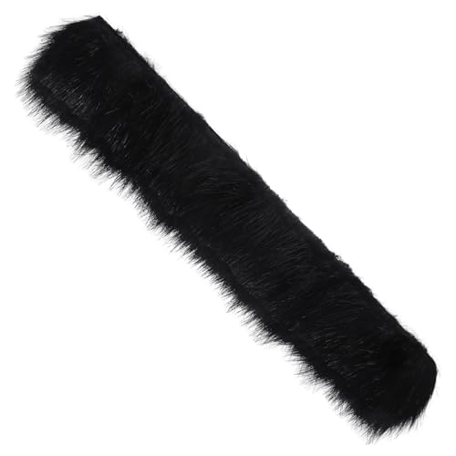 SHERCHPRY Faux Fur Trim Band Schwarzer Pelzstreifen für Dekoration Mütze Schuhe DIY Handwerkszubehör Wärmeisolierend Sanft und Vielseitig für Kleidung und Accessoires von SHERCHPRY