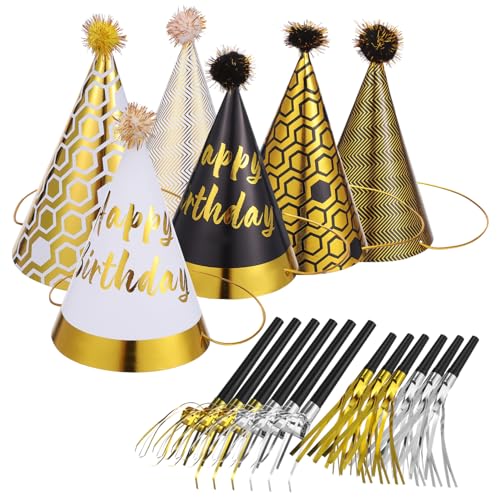 SHERCHPRY Festlicher Hut Feier Blow Hüte Blowouts Kinderfeiern Schöne Party Metallische Fransen Partys Gastgeschenke Kegelpfeife Geburtstag Kunststoff Events Und SHERCHPRY Festlicher Hut Feier Blow Hüte Blowouts Kinderfeiern Schöne Party Metallische Fransen Partys Gastgeschenke Kegelpfeife Geburtstag Kunststoff Events Und von SHERCHPRY