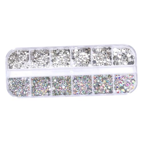 SHERCHPRY Flachrückige Kristallsteine Box Transparente Schmucksteine für Diy Nailart Bastelbedarf und Schmuckherstellung Vielseitige Dekorationselemente für Kreative Projekte SHERCHPRY Flachrückige Kristallsteine Box Transparente Schmucksteine für Diy Nailart Bastelbedarf und Schmuckherstellung Vielseitige Dekorationselemente für Kreative Projekte von SHERCHPRY
