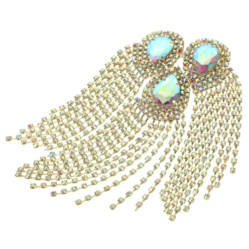 SHERCHPRY Großer DIY Quasten Applikation Brosche Strass Schmuck für Kleidung Anzug Verzierungsset Modisch Langlebig und Vielseitig für Jacken Rucksäcke Schals Taschen von SHERCHPRY