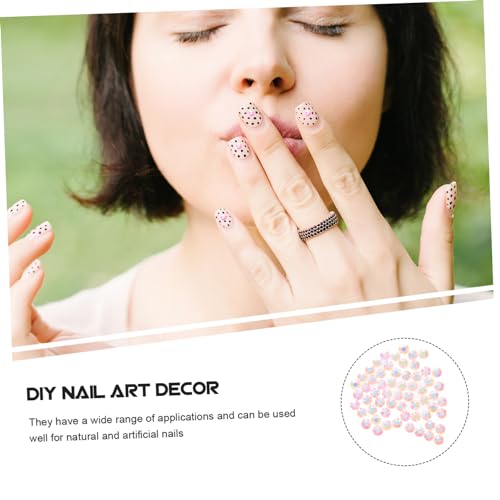SHERCHPRY Jelly Farbverlauf Flache Runde Nail Charms Nail Art Zubehör für DIY Maniküre Pastellfarben von SHERCHPRY