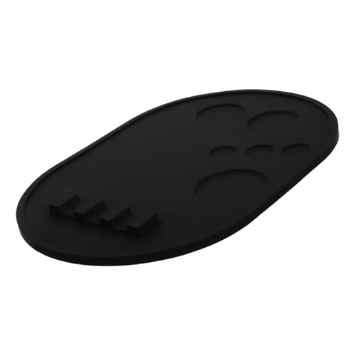 SHERCHPRY Make-up-Palette Farbhalterschale Farbpfannen Grundierungsplatte Für Flüssiges Make-up Foundation Mischpalette Make-up-pinselhalter-Organizer Black Kieselgel von SHERCHPRY