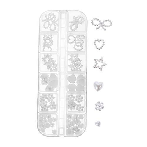 SHERCHPRY Nagelkunst Perlen mit Dekorativen Nagelhörnern für DIY Maniküre Zubehör für Nagelkunst Bastelprojekte und Geschenkideen für Familie von SHERCHPRY