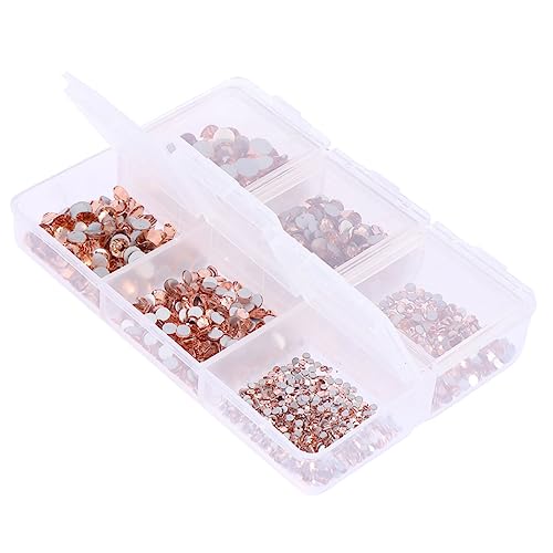SHERCHPRY Nail Art Teiliger Box mit Flachem Boden Rhinestone Paillette und Sequin für Maniküre und DIY Nageldesigns von SHERCHPRY