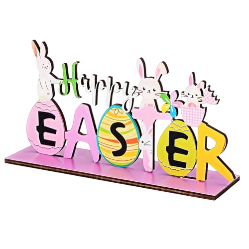 SHERCHPRY Osterdekorationen Heimdekoration Mittelstücke Für Tische Ostern Frühlings Tischdekoration Schild „Frohe Ostern“ Eier Tischdekoration Osterschild Aus Holz SHERCHPRY Osterdekorationen Heimdekoration Mittelstücke Für Tische Ostern Frühlings Tischdekoration Schild „Frohe Ostern“ Eier Tischdekoration Osterschild Aus Holz von SHERCHPRY