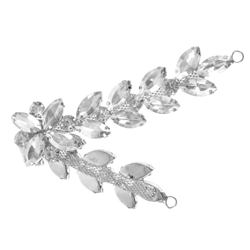 SHERCHPRY Rhinestone Applikation Pferdeaugen Design Weiß Glas Strass Schmuck Patch für Brautkleid Gürtel Taschen Dekoration Glänzend für Kleidung von SHERCHPRY