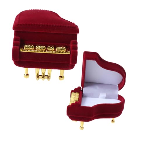 SHERCHPRY Rote Schmuckbox Klavierform mit Weichem Samtbezug Aufbewahrung für Ringe Ohrringe Anhänger Leichtes Geschenketui für Geburtstag Valentinstag Weihnachten SHERCHPRY Rote Schmuckbox Klavierform mit Weichem Samtbezug Aufbewahrung für Ringe Ohrringe Anhänger Leichtes Geschenketui für Geburtstag Valentinstag Weihnachten von SHERCHPRY