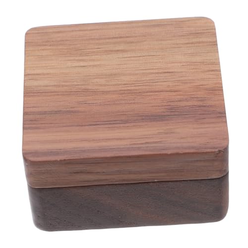 SHERCHPRY Walnuss Holz Münzdisplay Box mit Magnetverschluss Mini Medaillen Sammlerbox für Sammlermünzen Dekorativer Halter für Schmuck und Auszeichnungen von SHERCHPRY