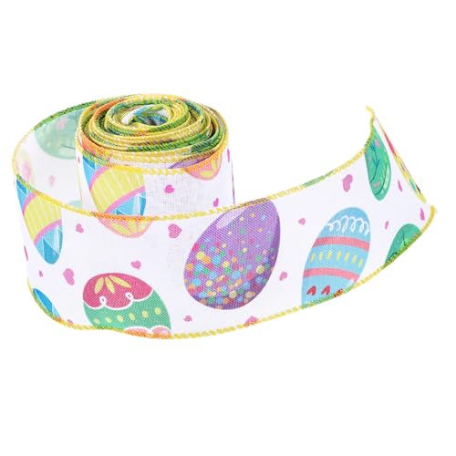 SHERCHPRY Wired Edge Osterband für Kunsthandwerk Buntes Geschenkband Breit für Ostern DIY Projekte Dekoration und Verpackung SHERCHPRY Wired Edge Osterband für Kunsthandwerk Buntes Geschenkband Breit für Ostern DIY Projekte Dekoration und Verpackung von SHERCHPRY