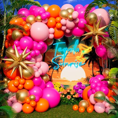 Ballonbogen-Set für rosa-orangefarbene Feiern Ballonbogen-Set für rosa-orangefarbene Feiern von SHERYL DECOR