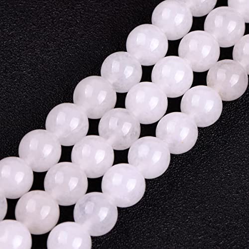 10 mm weiße Jade-Natursteinperlen für Schmuckherstellung, Strang, 38,1 cm, Halbedelstein, DIY, handgefertigtes Bastelzubehör 10 mm weiße Jade-Natursteinperlen für Schmuckherstellung, Strang, 38,1 cm, Halbedelstein, DIY, handgefertigtes Bastelzubehör von SHFJASBNUMG