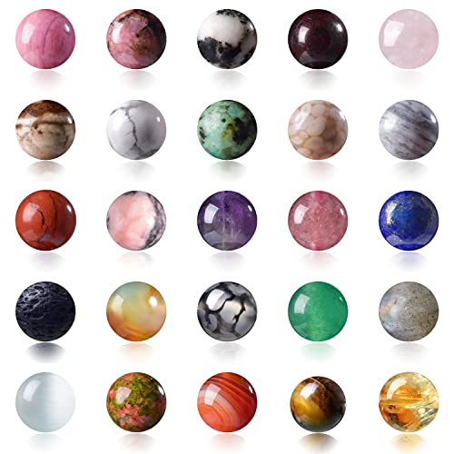 100 Stück Natursteine, rund, echte, lose, glatte Kristallperlen, Edelstein für selbstgemachte Charm-Armbänder, Halsketten, Ohrringe, Schmuckherstellung, Zubehör 100 Stück Natursteine, rund, echte, lose, glatte Kristallperlen, Edelstein für selbstgemachte Charm-Armbänder, Halsketten, Ohrringe, Schmuckherstellung, Zubehör von SHFJASBNUMG