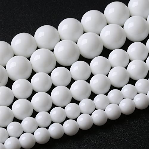 36 Stück 10 mm natürliche weiße Achat-Steinperlen, runde Form, geeignet für Schmuck, DIY-Armbänder, 38,1 cm 36 Stück 10 mm natürliche weiße Achat-Steinperlen, runde Form, geeignet für Schmuck, DIY-Armbänder, 38,1 cm von SHFJASBNUMG