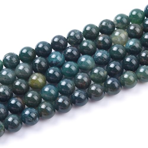 4 mm natürlicher grüner Moosachat, Halbedelstein, runde Steine, lose Perlen für Schmuckherstellung, 38,1 cm 4 mm natürlicher grüner Moosachat, Halbedelstein, runde Steine, lose Perlen für Schmuckherstellung, 38,1 cm von SHFJASBNUMG