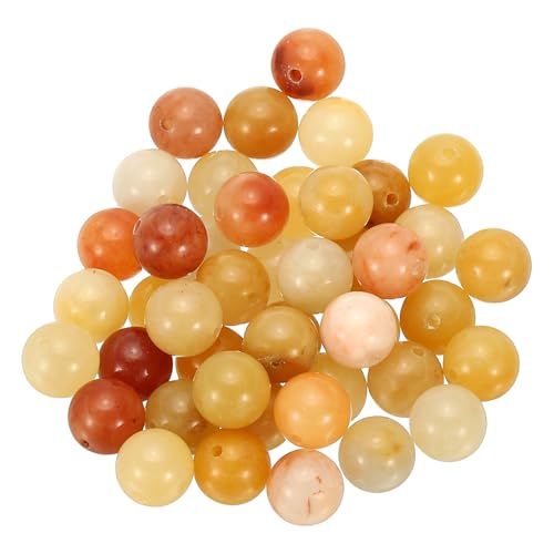 45 Stück 8 mm gemischte gelbe Perlen, runde natürliche Kristall-Edelsteinperlen, glatte Steinperlen, lose Jadeperlen für Armband, Halskette, DIY 45 Stück 8 mm gemischte gelbe Perlen, runde natürliche Kristall-Edelsteinperlen, glatte Steinperlen, lose Jadeperlen für Armband, Halskette, DIY von SHFJASBNUMG