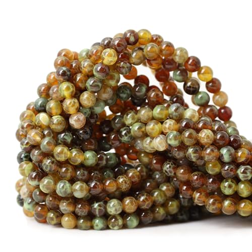 60 Stück 6 mm große Perlen im antiken Stil, Drachenvener, Achat, Edelstein, rund, lose Perlen für Schmuckherstellung 60 Stück 6 mm große Perlen im antiken Stil, Drachenvener, Achat, Edelstein, rund, lose Perlen für Schmuckherstellung von SHFJASBNUMG