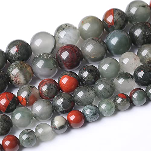 72 Stück 10 mm natürliche afrikanische Blutsteinperlen, rund, lose Edelsteine, Energieheilkraft, Steinperlen für die, DIY-Armband, 81,3 cm, 2 Stränge 72 Stück 10 mm natürliche afrikanische Blutsteinperlen, rund, lose Edelsteine, Energieheilkraft, Steinperlen für die, DIY-Armband, 81,3 cm, 2 Stränge von SHFJASBNUMG