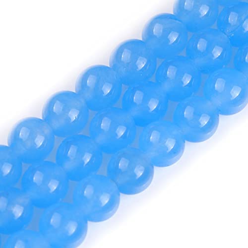 8 mm hellblaue Jade-Perlen, rund, Naturstein, zur, Strang 15 Zoll, Perlen, Halbedelstein, DIY, handgefertigtes Bastelzubehör 8 mm hellblaue Jade-Perlen, rund, Naturstein, zur, Strang 15 Zoll, Perlen, Halbedelstein, DIY, handgefertigtes Bastelzubehör von SHFJASBNUMG