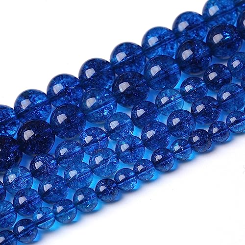 90 Stück 4 mm natürlicher blauer Kristall-Crackle-Quarzstein, runde lose Perlen für, DIY-Armbänder, Halsketten, Energieheilstein-Perlen, 38,1 cm 90 Stück 4 mm natürlicher blauer Kristall-Crackle-Quarzstein, runde lose Perlen für, DIY-Armbänder, Halsketten, Energieheilstein-Perlen, 38,1 cm von SHFJASBNUMG