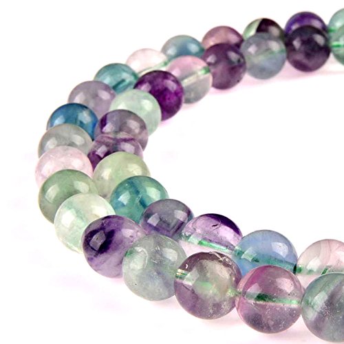 Flourite natürliche Edelsteine, lose Perlen, 8 mm, glatt, rund, ca. 39,4 cm, DIY-Armband, Halskette für Schmuckherstellung Flourite natürliche Edelsteine, lose Perlen, 8 mm, glatt, rund, ca. 39,4 cm, DIY-Armband, Halskette für Schmuckherstellung von SHFJASBNUMG