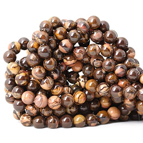Natürliche Afrika-Jaspis-Edelsteine, rund, lose Perlen für selbstgemachte Armbänder, Halsketten, Ohrringe, Schmuckherstellung, 1 Strang, 38,1 cm, 45 Stück Natürliche Afrika-Jaspis-Edelsteine, rund, lose Perlen für selbstgemachte Armbänder, Halsketten, Ohrringe, Schmuckherstellung, 1 Strang, 38,1 cm, 45 Stück von SHFJASBNUMG