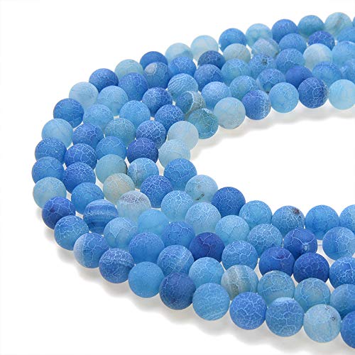 Natürliche Edelsteine, lose Perlen, matt, ca. 39,4 cm, DIY-Armband, Halskette für Schmuckherstellung (8 mm, B07JFMWHGV) von SHFJASBNUMG