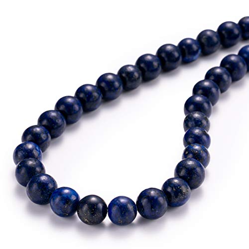 Natürliche Lapislazuli-Stein, rund, lose Halbedelstein-Perlen zur Schmuckherstellung, 10 mm, 38 Stück Natürliche Lapislazuli-Stein, rund, lose Halbedelstein-Perlen zur Schmuckherstellung, 10 mm, 38 Stück von SHFJASBNUMG