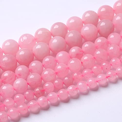 Natürliche Rosenquarz-Perlen, 10 mm, 38 Stück, rosa Energiekristall, runde lose Perlen für die, DIY-Armbänder, 38 cm, 38 Stück Natürliche Rosenquarz-Perlen, 10 mm, 38 Stück, rosa Energiekristall, runde lose Perlen für die, DIY-Armbänder, 38 cm, 38 Stück von SHFJASBNUMG