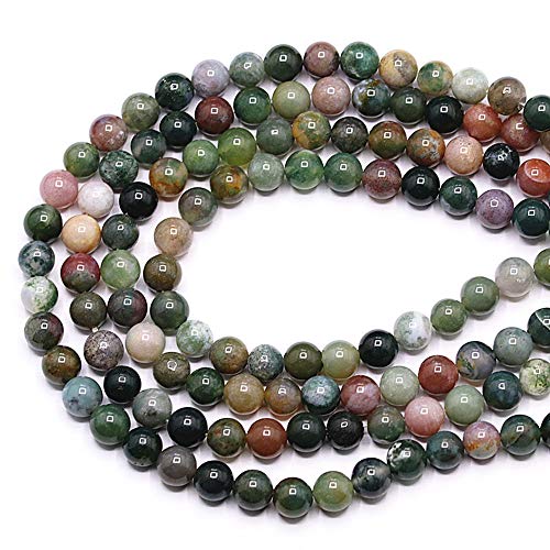 Natürliche indische Achat-Edelsteinperlen, glatt, rund, ca. 10 mm, für Schmuckherstellung, DIY Natürliche indische Achat-Edelsteinperlen, glatt, rund, ca. 10 mm, für Schmuckherstellung, DIY von SHFJASBNUMG