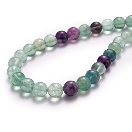 Natürlicher Fluoritstein, rund, lose Halbedelsteinperlen für Schmuckherstellung, 8 mm, 44 Stück Natürlicher Fluoritstein, rund, lose Halbedelsteinperlen für Schmuckherstellung, 8 mm, 44 Stück von SHFJASBNUMG