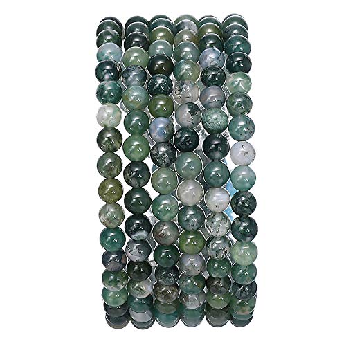 Natürlicher Moosachat-Stein, rund, lose Halbedelstein-Perlen für Schmuckherstellung, 4 mm, 38 cm Strang Natürlicher Moosachat-Stein, rund, lose Halbedelstein-Perlen für Schmuckherstellung, 4 mm, 38 cm Strang von SHFJASBNUMG