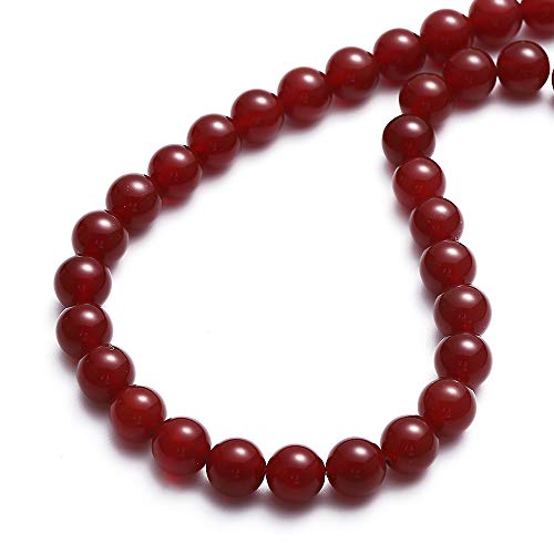 Natürlicher roter Achatstein, rund, lose Halbedelsteinperlen für Schmuckherstellung, 6 mm, 61 Stück Natürlicher roter Achatstein, rund, lose Halbedelsteinperlen für Schmuckherstellung, 6 mm, 61 Stück von SHFJASBNUMG