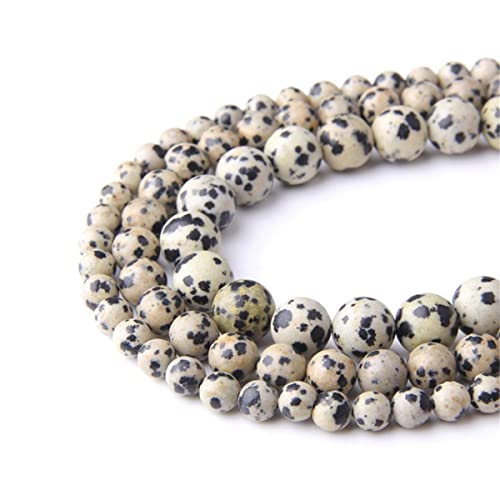 Naturstein, 6 mm, Dalmatiner, glatt, rund, lose Perlen, Energie-Edelstein, DIY, für Schmuckherstellung, Armband, Halskette, 1 Strang, 38,1 cm Naturstein, 6 mm, Dalmatiner, glatt, rund, lose Perlen, Energie-Edelstein, DIY, für Schmuckherstellung, Armband, Halskette, 1 Strang, 38,1 cm von SHFJASBNUMG