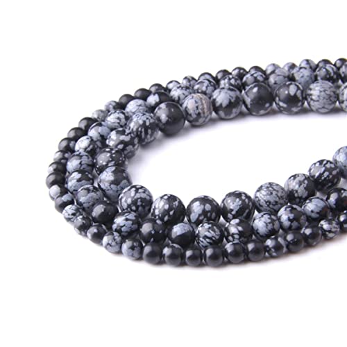 Naturstein, 6 mm, Schneeflocke, glatt, rund, lose Perlen, Energie-Edelstein, DIY, für Schmuckherstellung, Armband, Halskette, 1 Strang, 38,1 cm Naturstein, 6 mm, Schneeflocke, glatt, rund, lose Perlen, Energie-Edelstein, DIY, für Schmuckherstellung, Armband, Halskette, 1 Strang, 38,1 cm von SHFJASBNUMG