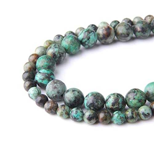 Naturstein, 8 mm, afrikanischer Türkis, glatt, rund, lose Perlen, Energie-Edelstein, DIY, für Schmuckherstellung, Armband, Halskette, 1 Strang, 38,1 cm Naturstein, 8 mm, afrikanischer Türkis, glatt, rund, lose Perlen, Energie-Edelstein, DIY, für Schmuckherstellung, Armband, Halskette, 1 Strang, 38,1 cm von SHFJASBNUMG