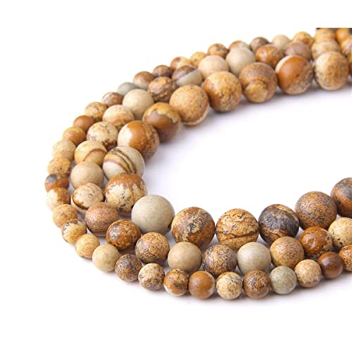 Naturstein, 8 mm, braunes Bild, glatt, rund, lose Perlen, Energie-Edelstein, DIY, für Schmuckherstellung, Armband, Halskette, 1 Strang, 38,1 cm Naturstein, 8 mm, braunes Bild, glatt, rund, lose Perlen, Energie-Edelstein, DIY, für Schmuckherstellung, Armband, Halskette, 1 Strang, 38,1 cm von SHFJASBNUMG