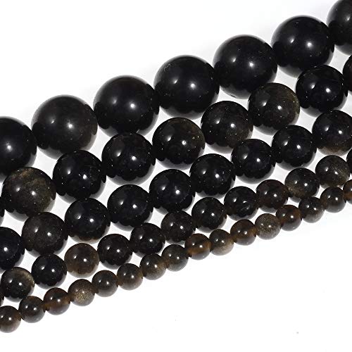 Natursteinperlen, 12 mm, Gold-Obsidian-Edelstein, runde lose Perlen, Kristall-Energiestein, Heilkraft für die, DIY, 1 Strang, 38,1 cm Natursteinperlen, 12 mm, Gold-Obsidian-Edelstein, runde lose Perlen, Kristall-Energiestein, Heilkraft für die, DIY, 1 Strang, 38,1 cm von SHFJASBNUMG