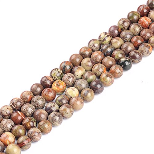 Natursteinperlen, 12 mm, Regenwald-Achat, Edelstein, runde lose Perlen, Kristall-Energiestein, Heilkraft für die, DIY, 1 Strang, 38,1 cm Natursteinperlen, 12 mm, Regenwald-Achat, Edelstein, runde lose Perlen, Kristall-Energiestein, Heilkraft für die, DIY, 1 Strang, 38,1 cm von SHFJASBNUMG