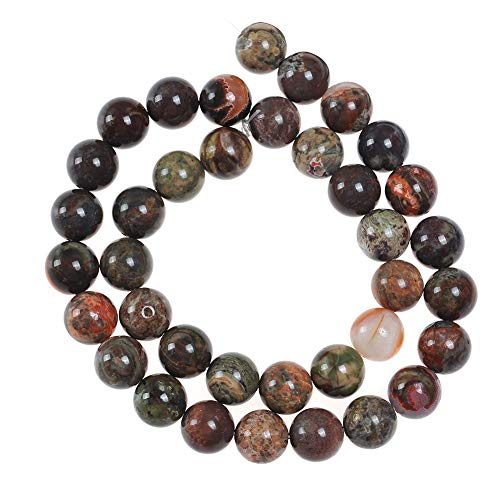 Natursteinperlen, 4 mm, Regenwald-Achat, Edelstein, runde lose Perlen, Kristall-Energiestein, Heilkraft für die, DIY, 1 Strang, 38,1 cm Natursteinperlen, 4 mm, Regenwald-Achat, Edelstein, runde lose Perlen, Kristall-Energiestein, Heilkraft für die, DIY, 1 Strang, 38,1 cm von SHFJASBNUMG