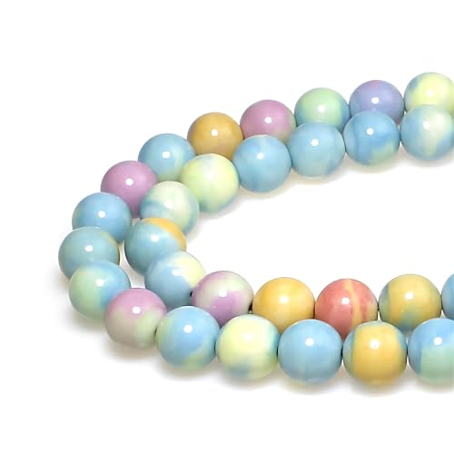 Natursteinperlen, 4 mm, rund, Regenbogenstein, lose Edelstein-Perlen für Schmuckherstellung, Armband, Halskette, Ohrringe, Anhänger, 85 Stück Natursteinperlen, 4 mm, rund, Regenbogenstein, lose Edelstein-Perlen für Schmuckherstellung, Armband, Halskette, Ohrringe, Anhänger, 85 Stück von SHFJASBNUMG