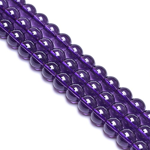 Runde lila Glasperlen für Schmuckherstellung, glatte polierte Glasperlen für selbstgemachte Armbänder, Halsketten, 8 mm, 48 Stück Runde lila Glasperlen für Schmuckherstellung, glatte polierte Glasperlen für selbstgemachte Armbänder, Halsketten, 8 mm, 48 Stück von SHFJASBNUMG
