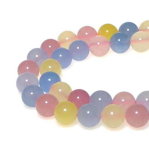 Steinperlen, 10 mm, rund, Morganit, Jade, lose Edelstein-Perlen für Schmuckherstellung, Armband, Halskette, Ohrringe, Anhänger, 35 Stück Steinperlen, 10 mm, rund, Morganit, Jade, lose Edelstein-Perlen für Schmuckherstellung, Armband, Halskette, Ohrringe, Anhänger, 35 Stück von SHFJASBNUMG