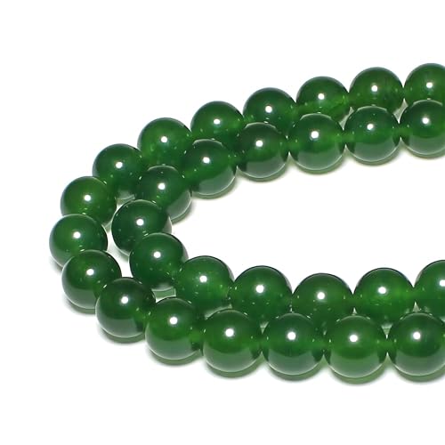 Steinperlen, 12 mm, rund, schwarzgrün, Jade, lose Edelstein-Perlen für Schmuckherstellung, Armband, Halskette, Ohrringe, Anhänger, 30 Stück Steinperlen, 12 mm, rund, schwarzgrün, Jade, lose Edelstein-Perlen für Schmuckherstellung, Armband, Halskette, Ohrringe, Anhänger, 30 Stück von SHFJASBNUMG