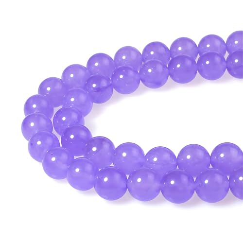 Steinperlen, 4 mm, rund, Lavendel, violett, Jade, lose Edelsteinperlen für Schmuckherstellung, Armband, Halskette, Ohrringe, Anhänger, 85 Stück Steinperlen, 4 mm, rund, Lavendel, violett, Jade, lose Edelsteinperlen für Schmuckherstellung, Armband, Halskette, Ohrringe, Anhänger, 85 Stück von SHFJASBNUMG