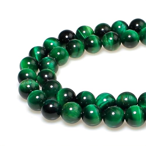 Steinperlen, 4 mm, rund, grünes Tigerauge, lose Edelstein-Perlen für Schmuckherstellung, Armband, Halskette, Ohrringe, Anhänger, 85 Stück Steinperlen, 4 mm, rund, grünes Tigerauge, lose Edelstein-Perlen für Schmuckherstellung, Armband, Halskette, Ohrringe, Anhänger, 85 Stück von SHFJASBNUMG