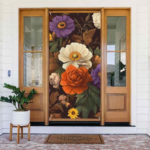 Türabdeckung mit tropischen Blättern, dekoriertes Banner, buntes Blumenmuster, dekoratives Zubehör, Blumen, Türabdeckung für Urlaub, Party, Innen- und Außenbereich, 90 x 185 cm Türabdeckung mit tropischen Blättern, dekoriertes Banner, buntes Blumenmuster, dekoratives Zubehör, Blumen, Türabdeckung für Urlaub, Party, Innen- und Außenbereich, 90 x 185 cm von SHFJASBNUMG