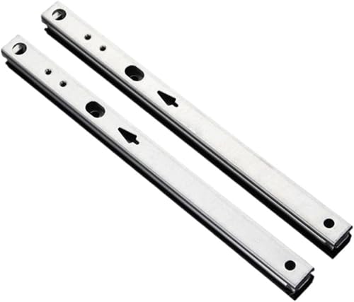 Ausziehbare Regalschienen, Schubladenschienen, 1 Paar Schubladenschienen, Schubladenführung, zwei Abschnitte, 17 mm breite Kugelführungsschiene, Möbelbeschläge, Schubladenreparatursatz(246MM) von SHFOHGKJ